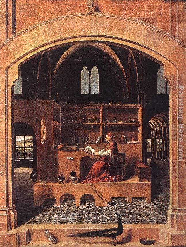 St. Jerome in his Study painting - Antonello da Messina St. Jerome in his Study art painting